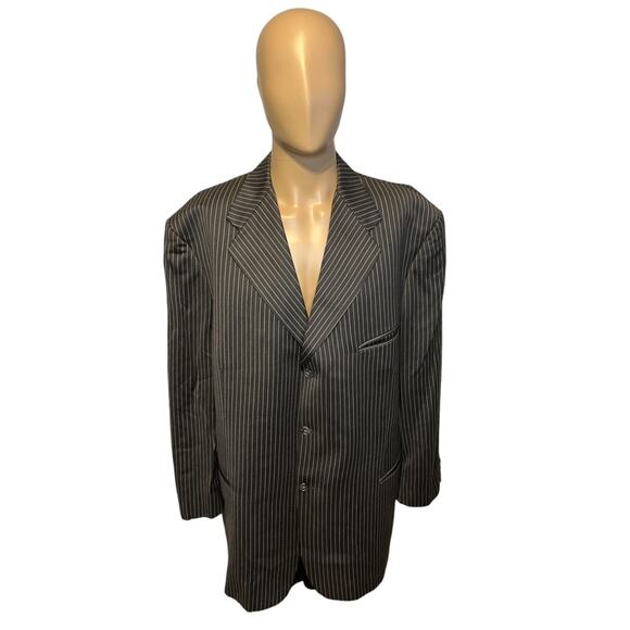 Bespoke The King's Image Mens Sz 52 Pinstripe Suit & Pants by James Williams Jr. - Picture 2 of 11
